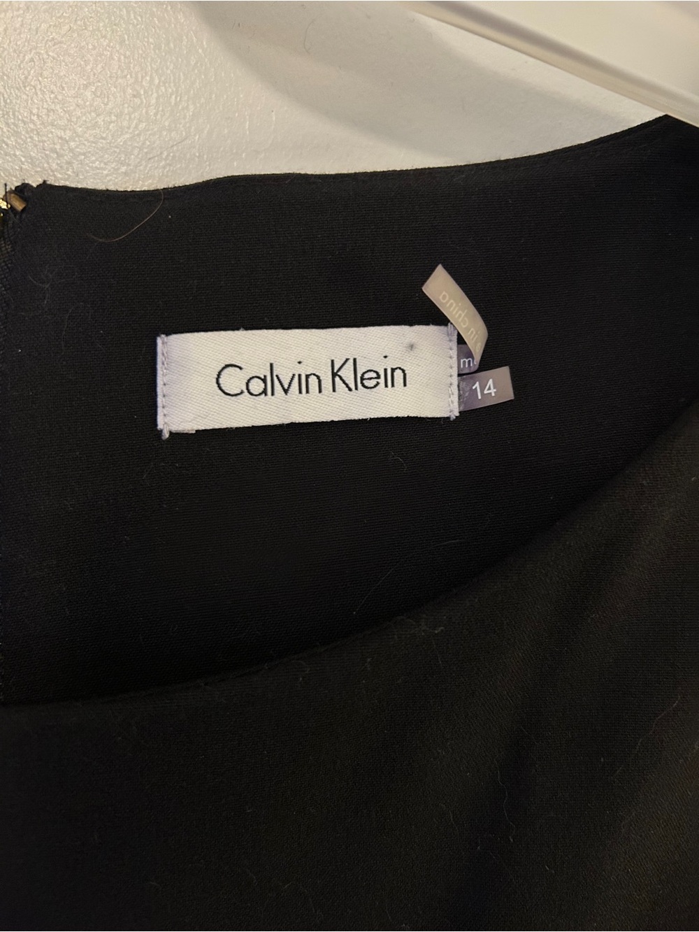 Calvin Klein Black Sleeveless Midi Sheath Dress with Waist Buckle Detail - Picture 2 of 8